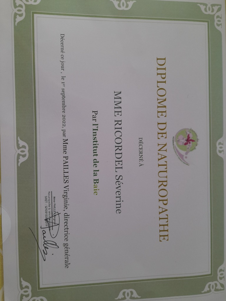 photo diplome Séverine RICORDEL