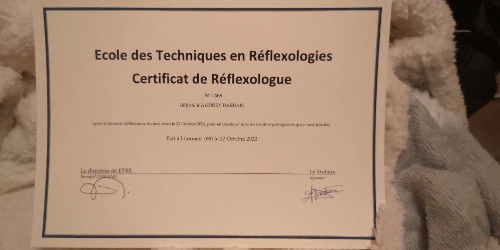 photo diplome Réflex’Audrey