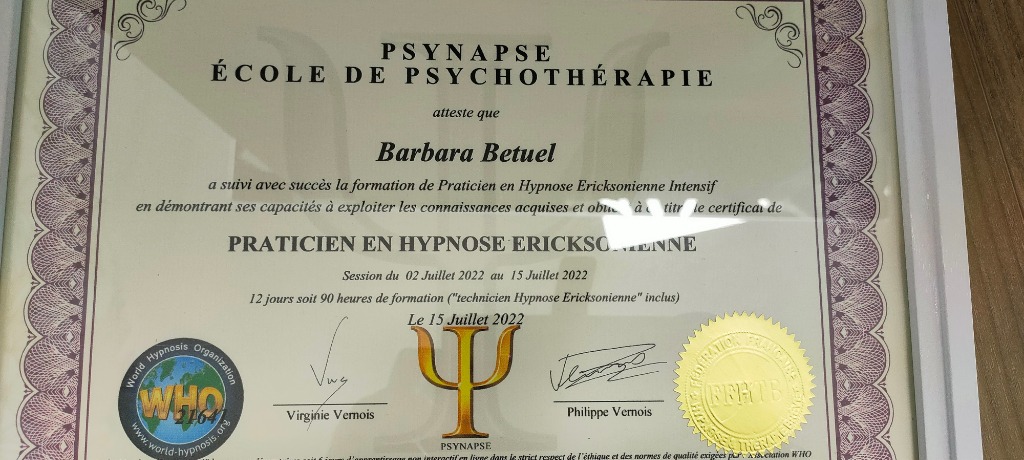 photo diplome Barbara betuel