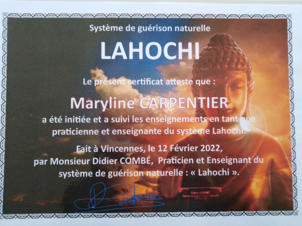 photo diplome Maryline Carpentier