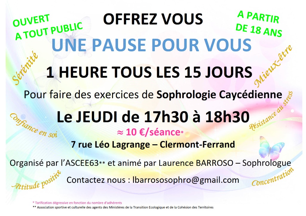 photo activite Laurence BARROSO Sophrologue