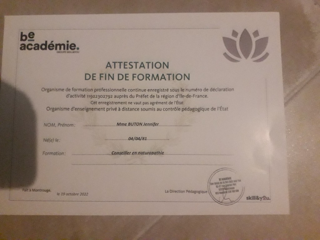 photo diplome Naturo’Jen