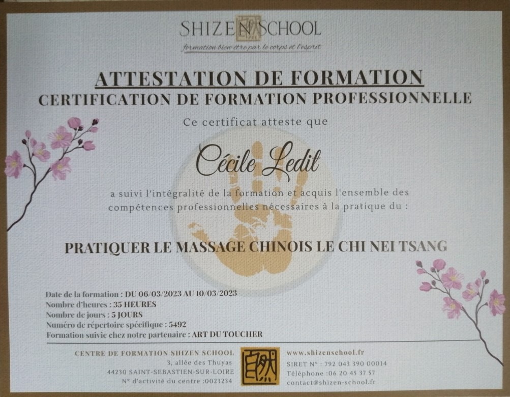 photo diplome Cécile Ledit
