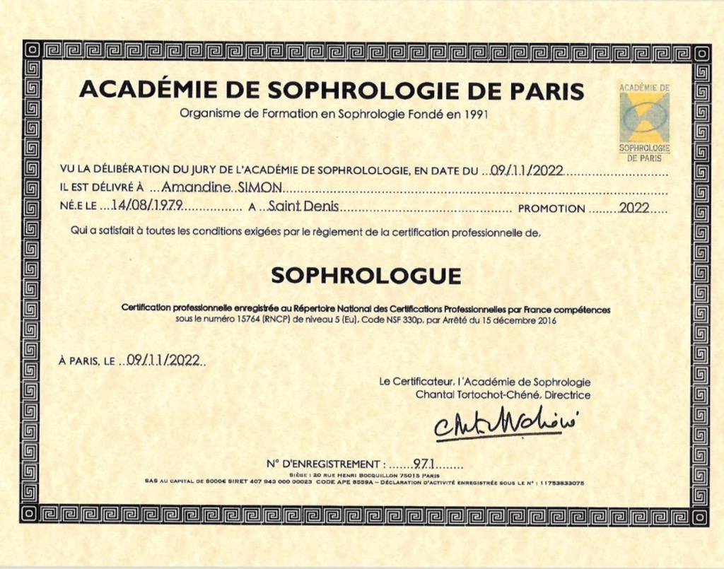 photo diplome Amandine Simon