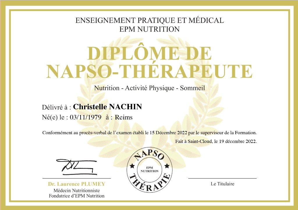 photo diplome Christelle Nachin