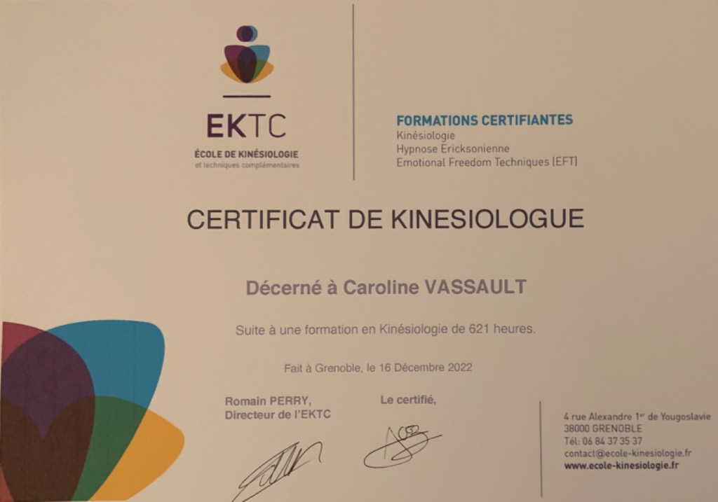 photo diplome Caroline Vassault