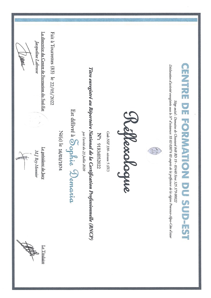 photo diplome Sophie Demaria