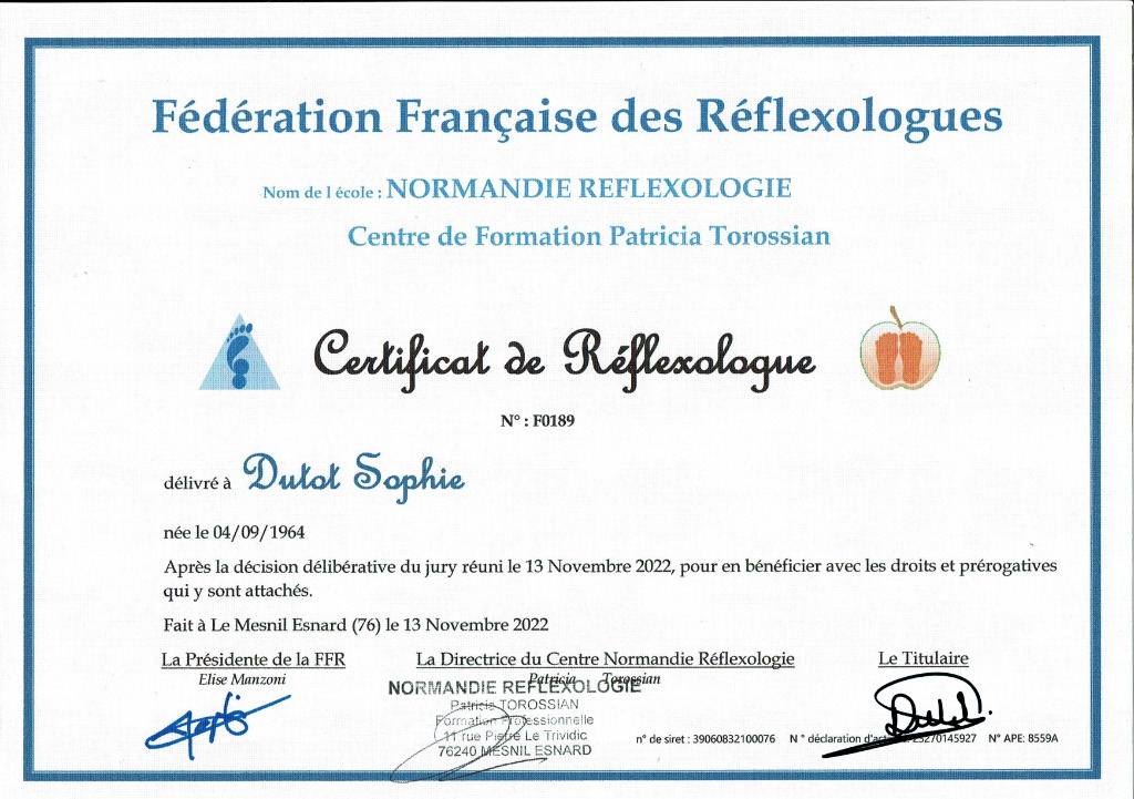 photo diplome RéflexSophie (Sophie DUTOT)