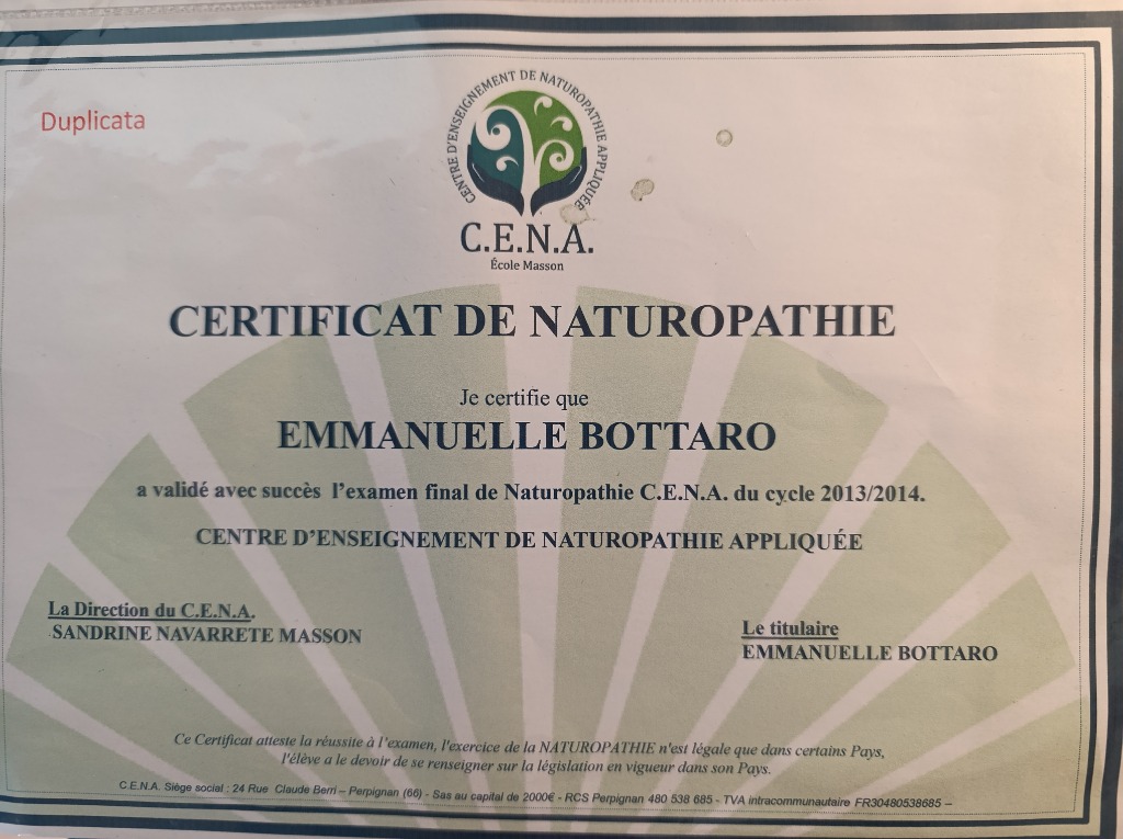 photo diplome AMS BOTTARO Emmanuelle