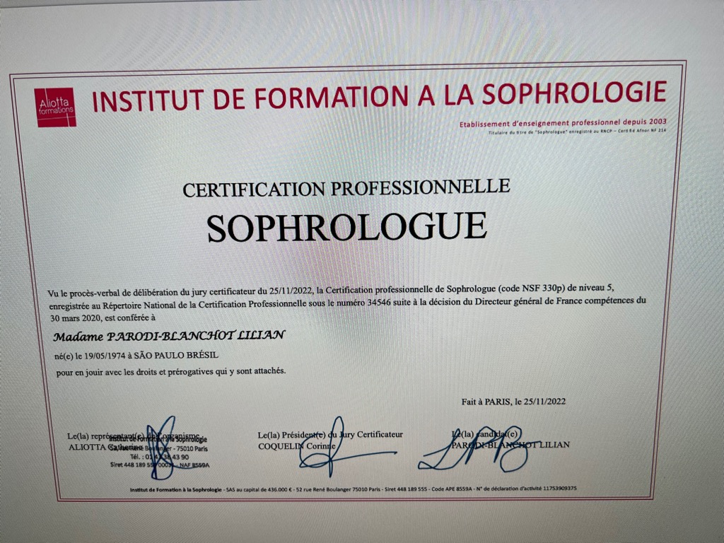photo diplome Lili Parodi-Blanchot