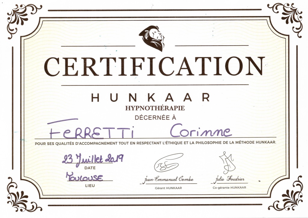photo diplome Corinne Ferretti