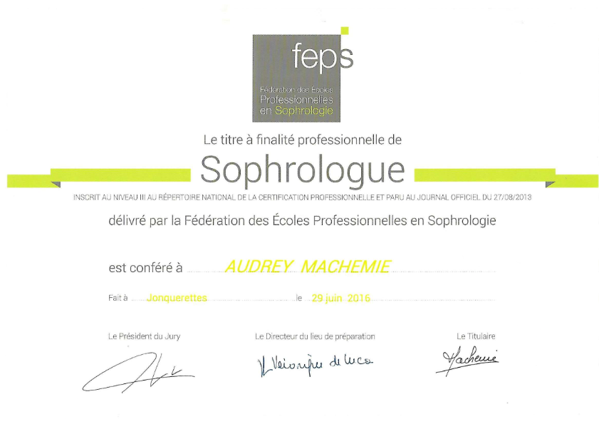 photo diplome Audrey Machemie