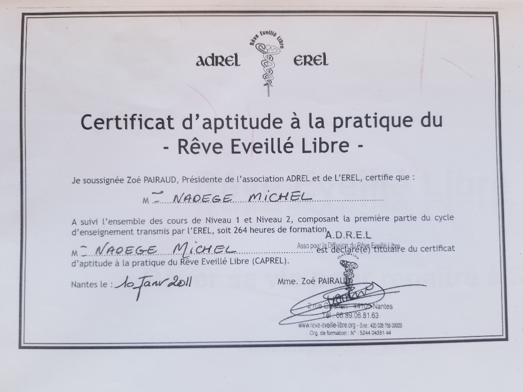 photo diplome Nadège Michel