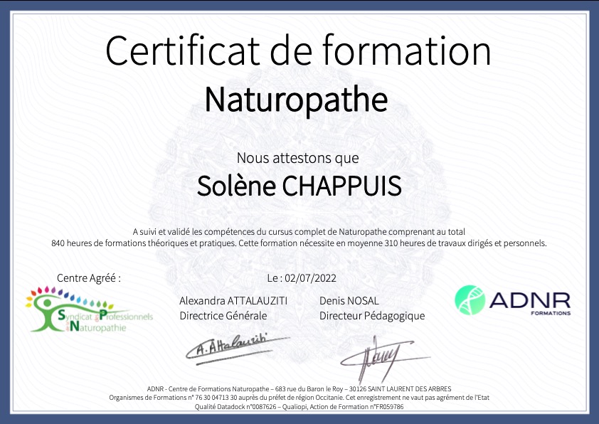 photo diplome Solène Chappuis Rendu