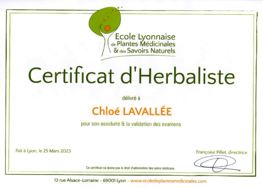 photo diplome Chloé LAVALLEE