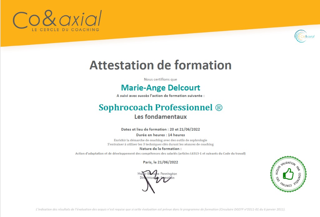 photo diplome Marie Ange DELCOURT