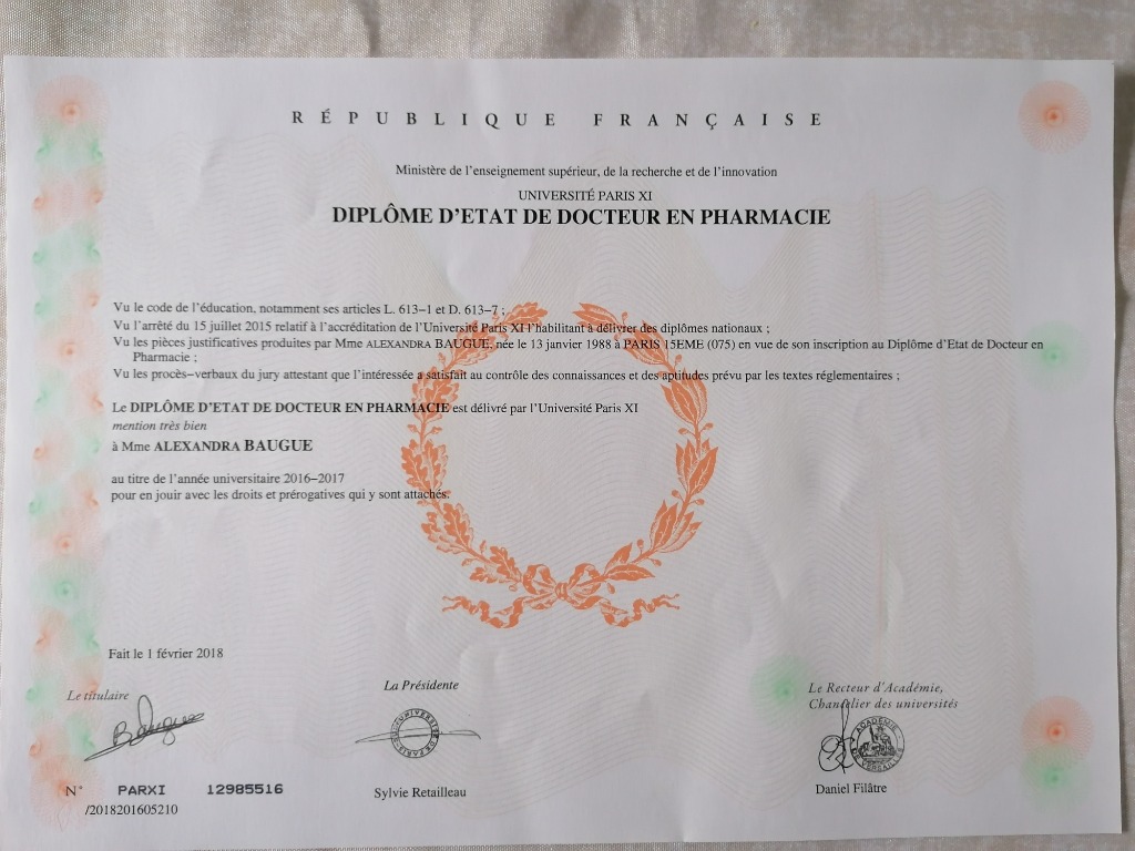 photo diplome Alexandra BAUGUE