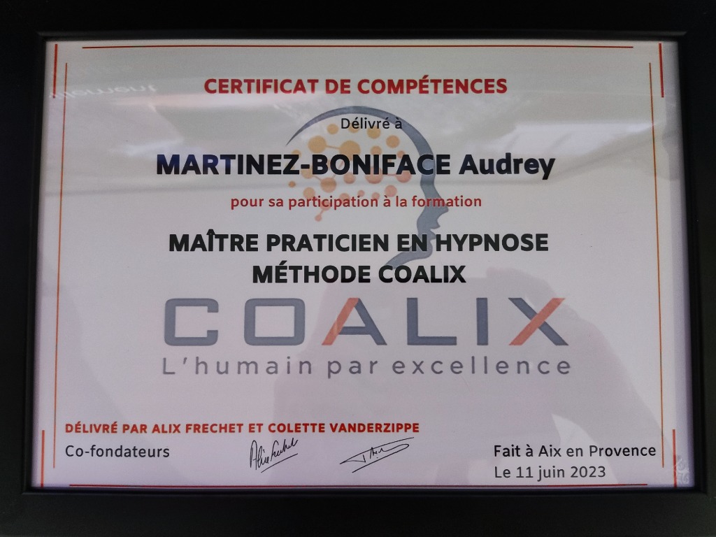 photo diplome Audrey MARTINEZ BONIFACE