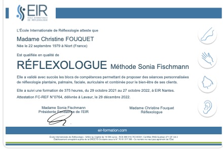 photo diplome Christine Fouquet