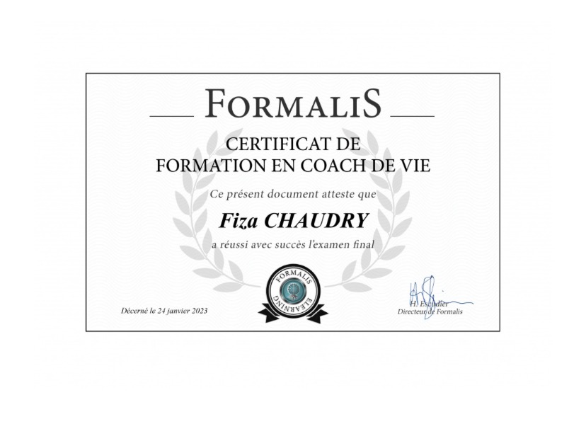 photo diplome Fiza CHAUDRY 