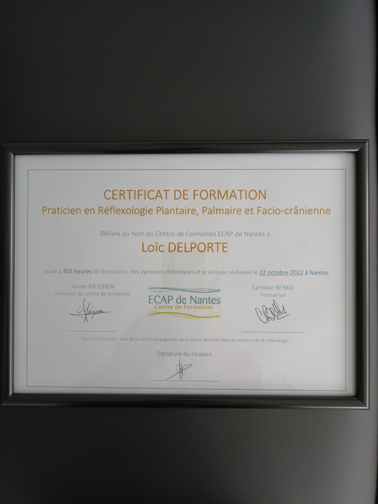 photo diplome Loïc Delporte - Lib Refllex