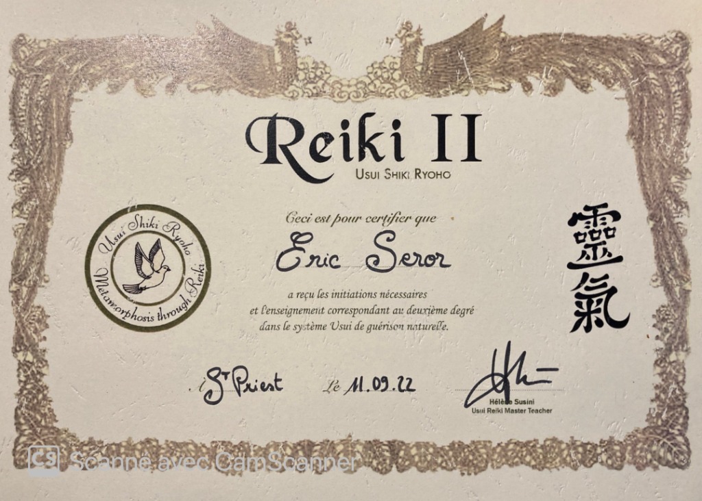 photo diplome Cabinet Energie et Soins Consulting