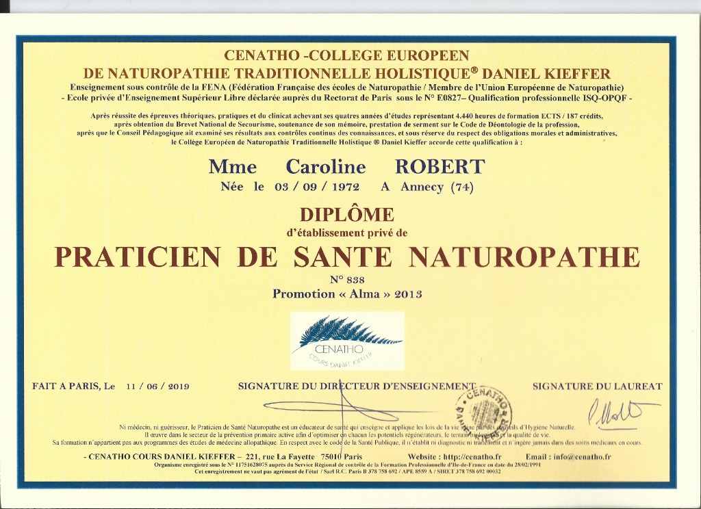 photo diplome Caroline ROBERT
