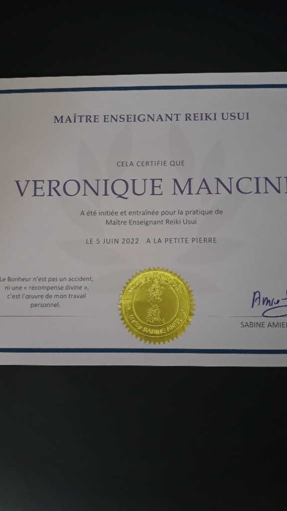 photo diplome Un Pas Vers Soi   Bien- être Véronique