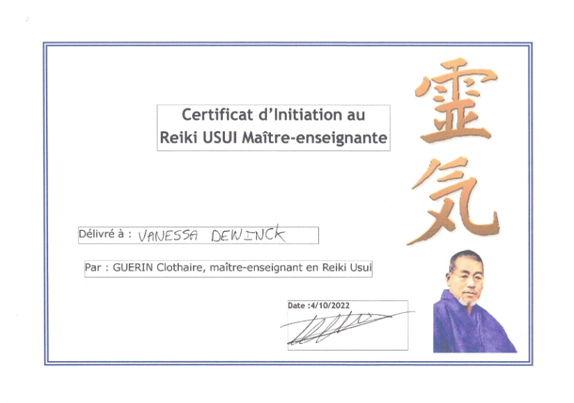 photo diplome Vanessa Dewinck