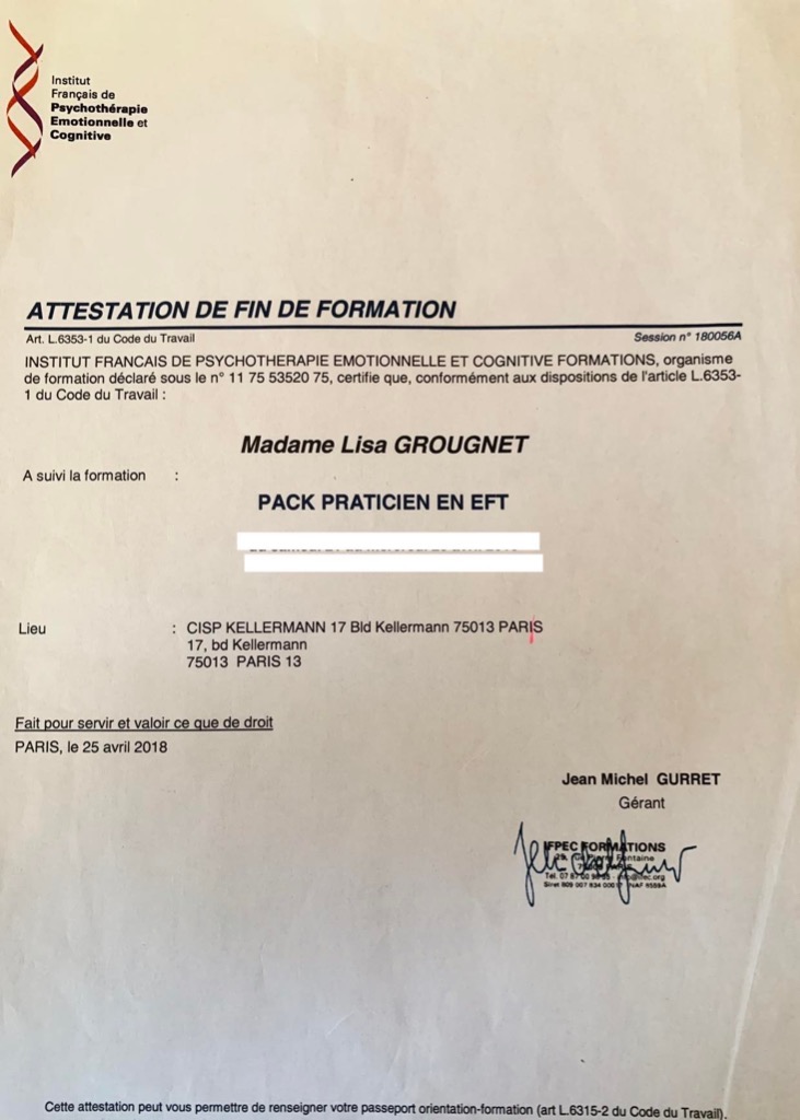 photo diplome Lisa Grougnet