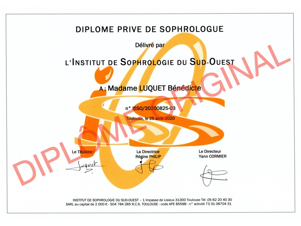 photo diplome Bénédicte LUQUET
