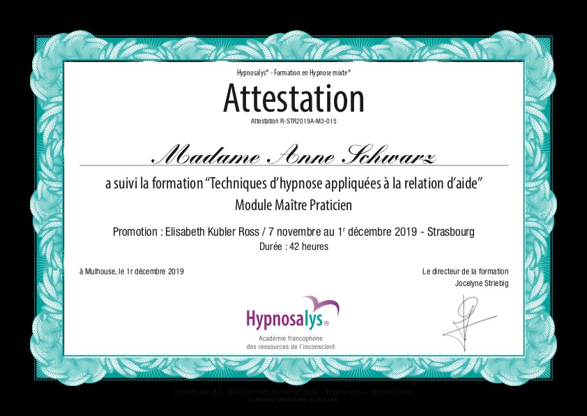 photo diplome Anne Schwarz