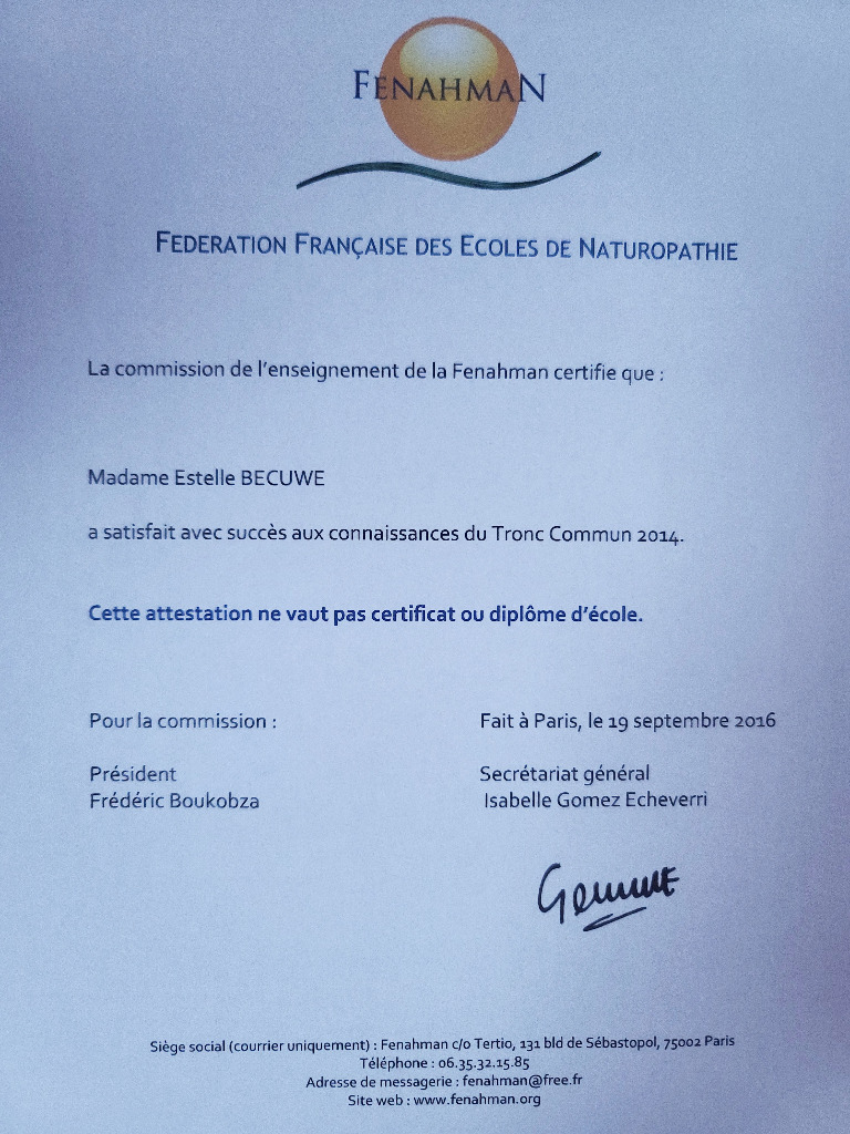 photo diplome Estelle Becuwe