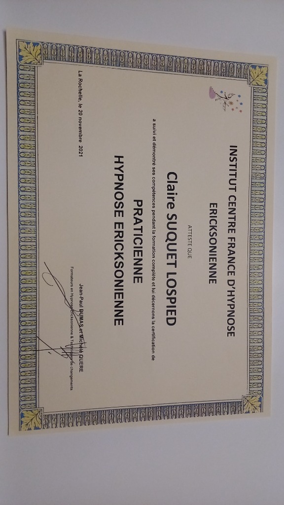 photo diplome Claire Suquet Lospied