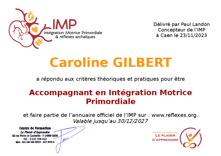 photo diplome Caroline GILBERT