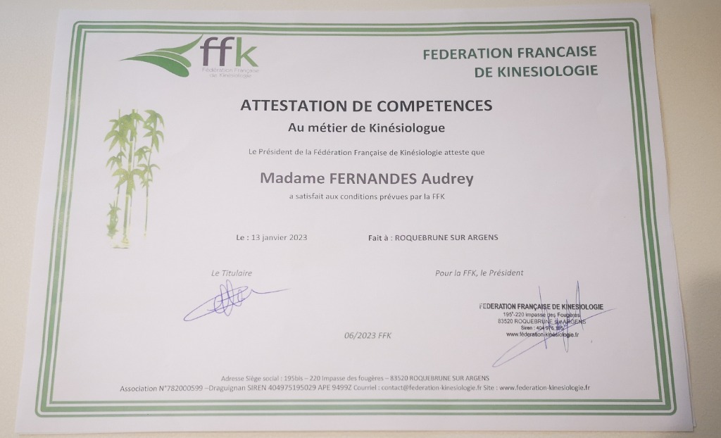 photo diplome AUDREY FERNANDES