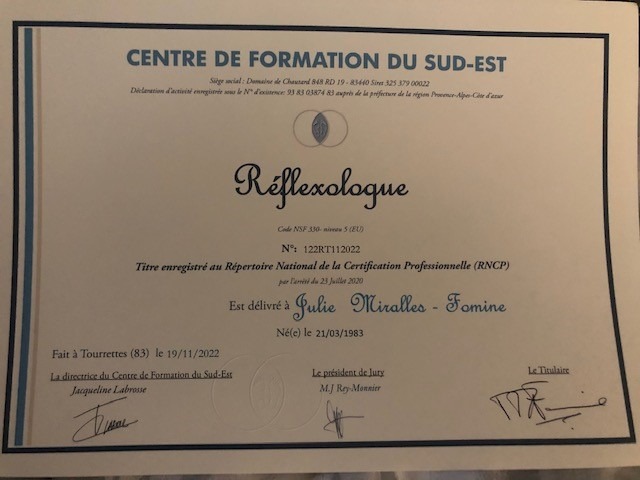photo diplome Julie MIRALLES-FOMINE