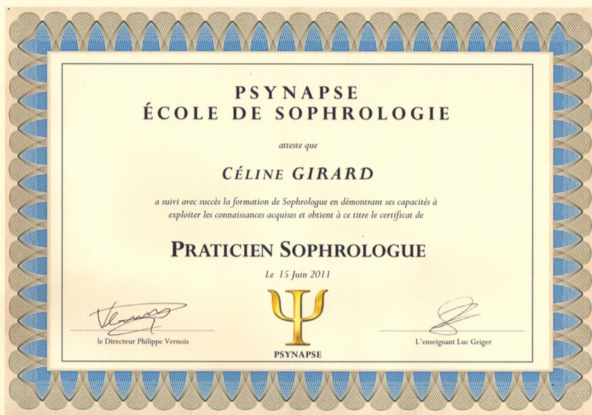 photo diplome L’univers de Céline 