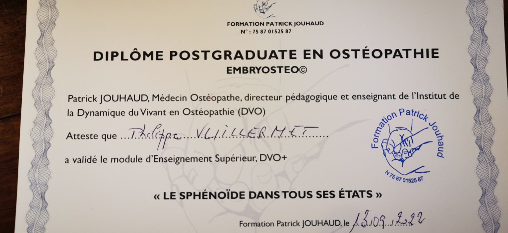 photo diplome Philippe VUILLERMET