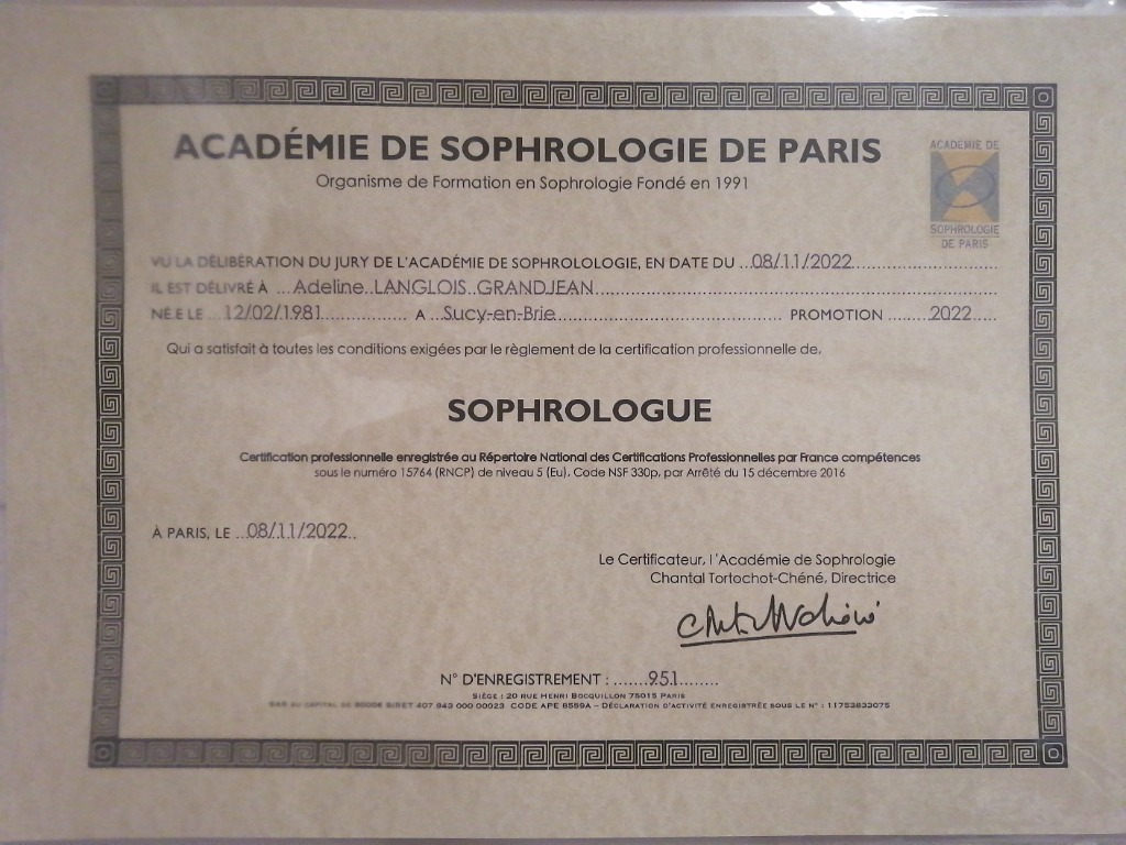 photo diplome Grandjean-Langlois Adeline