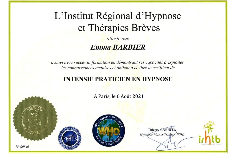 photo diplome Emma Barbier