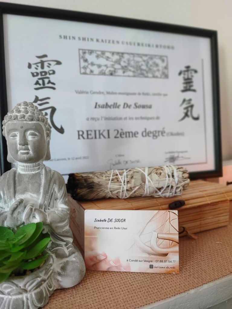 photo diplome Belis’Âme de Reiki