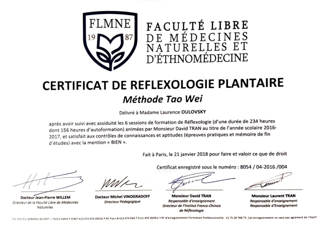 photo diplome Laurence Oulovsky