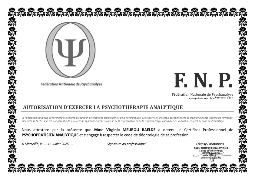 photo diplome Virginie Meurou
