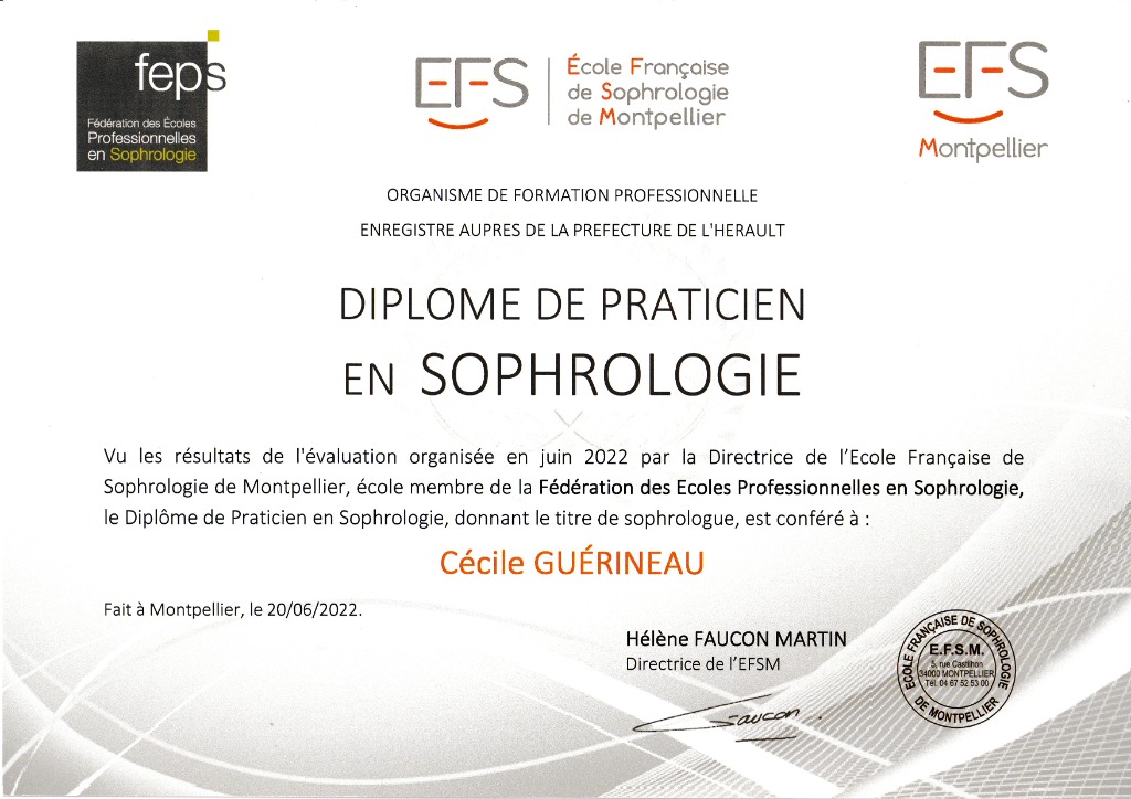 photo diplome Cécile Guérineau