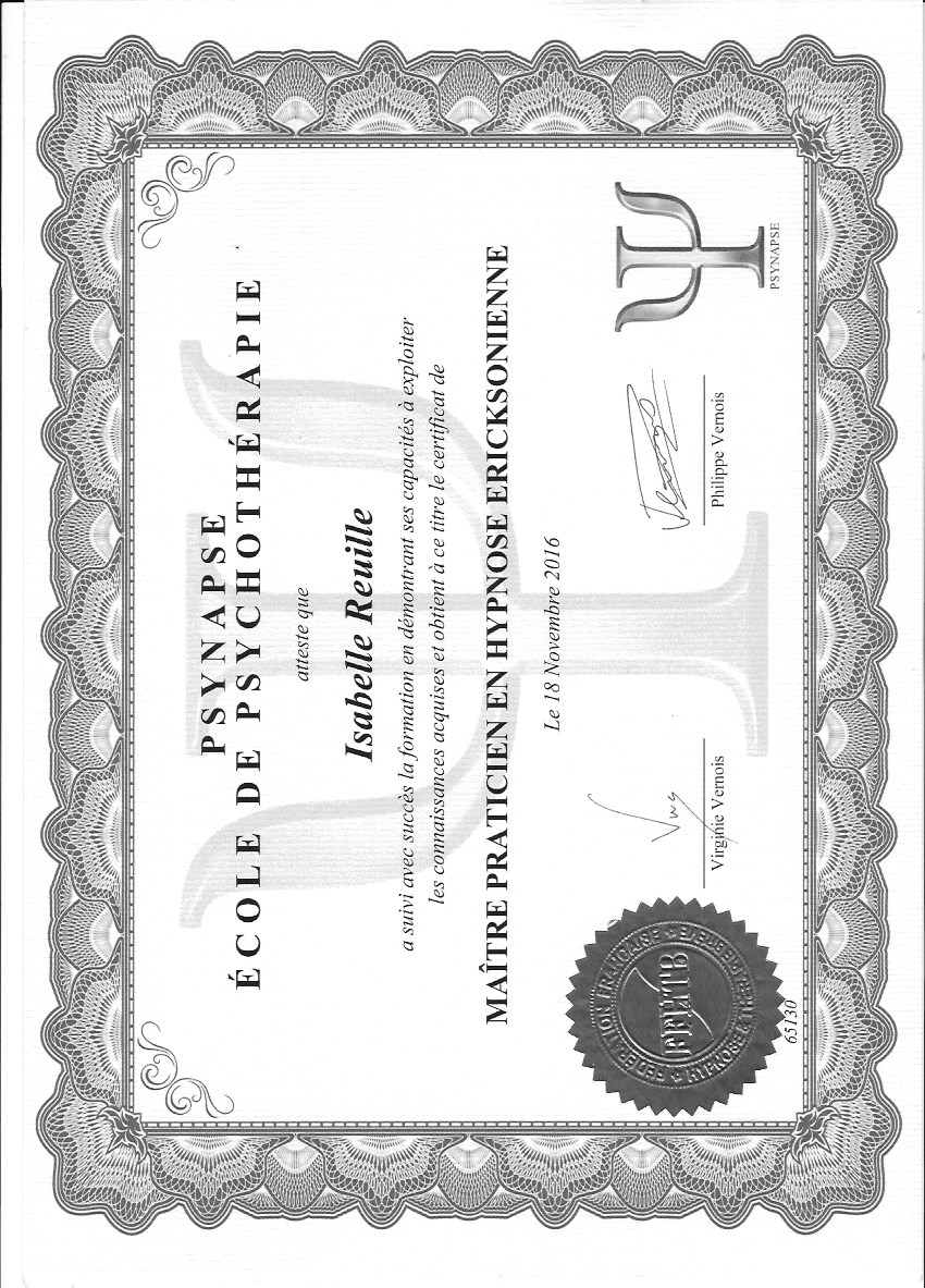 photo diplome REUILLE ISABELLE