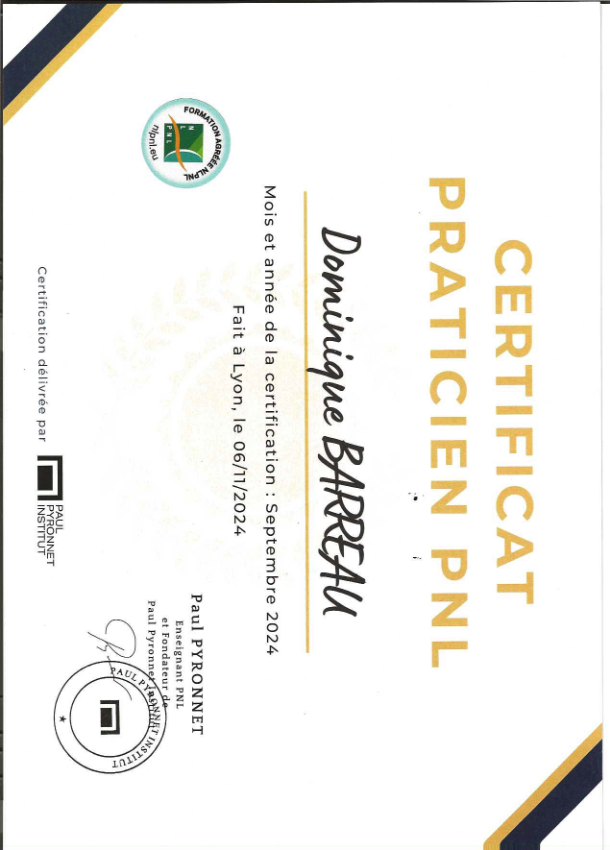 photo diplome Dominique barreau