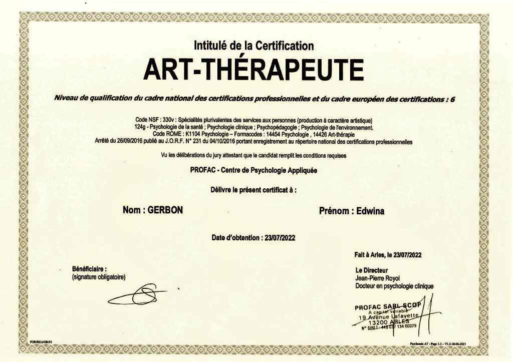 photo diplome Edwina Gerbon