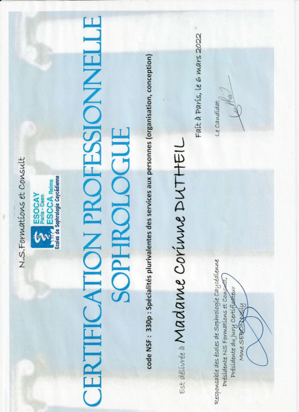 photo diplome Corinne DUTHEIL