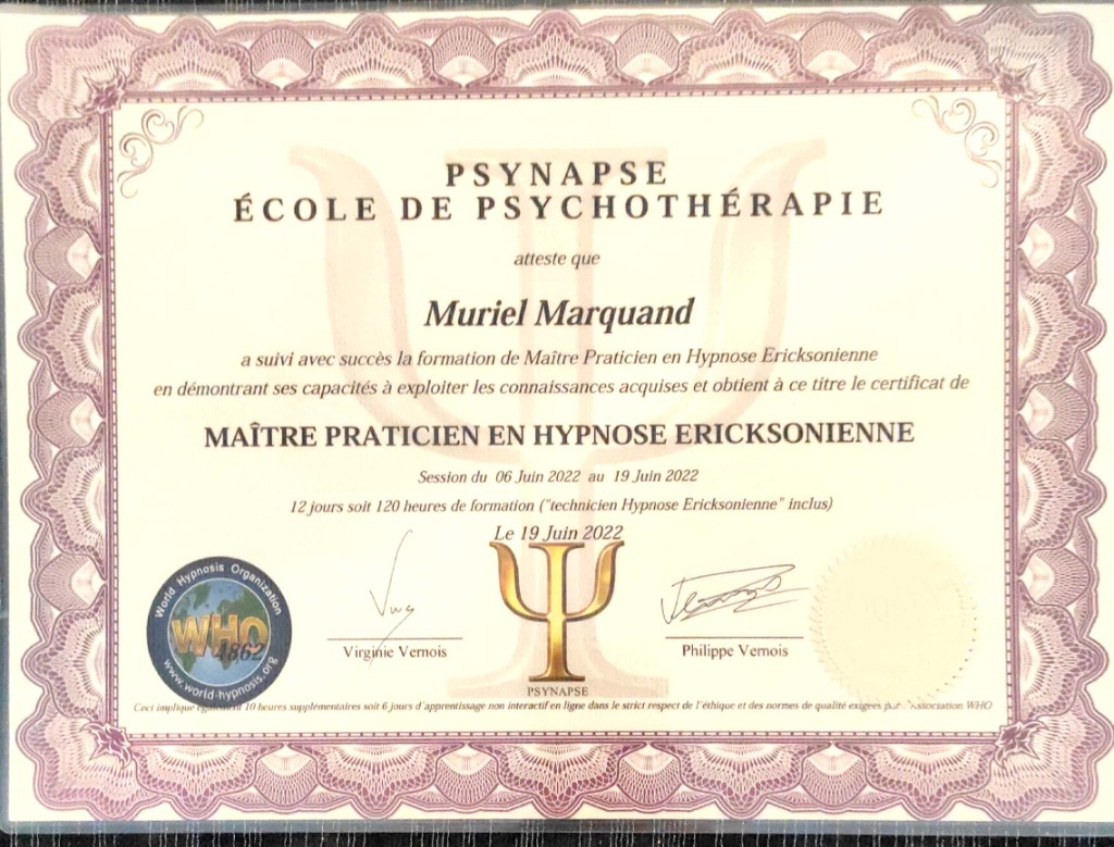 photo diplome MURIEL MARQUAND LE 80 20